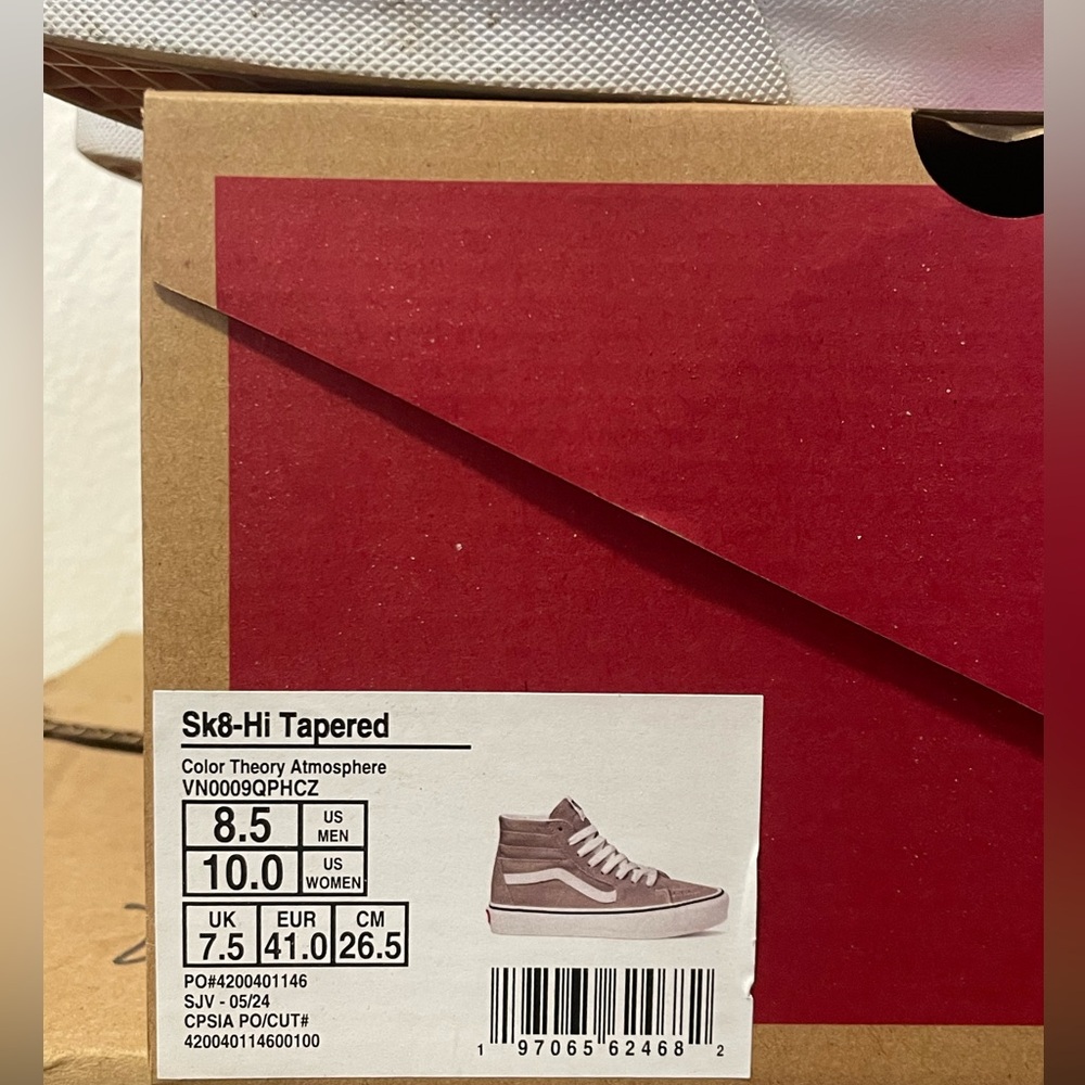 Vans SK8-Hi Tapered Atmosphere Grey w10/m8.5 - Picture 7 of 7
